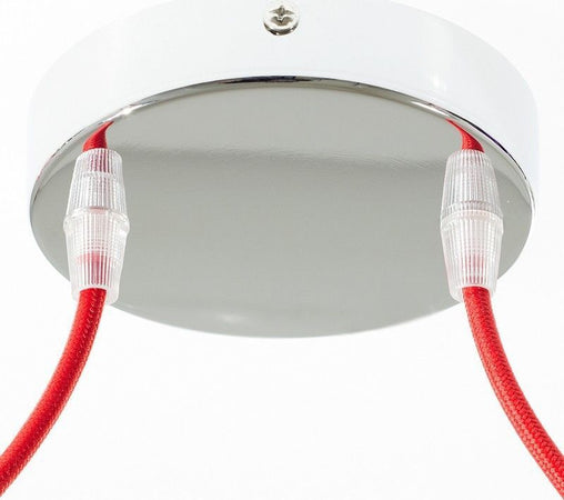 Kit rosone cilindrico in metallo a 2 fori cromo Illuminazione/Illuminazione per interni/Lampadari lampade a sospensione e plafoniere/Componenti per lampadari/Rosoni per lampadari Led Mall Home - Napoli, Commerciovirtuoso.it