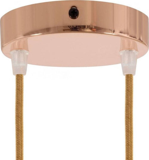 Kit rosone cilindrico in metallo a 2 fori ramato Illuminazione/Illuminazione per interni/Lampadari lampade a sospensione e plafoniere/Componenti per lampadari/Rosoni per lampadari Led Mall Home - Napoli, Commerciovirtuoso.it