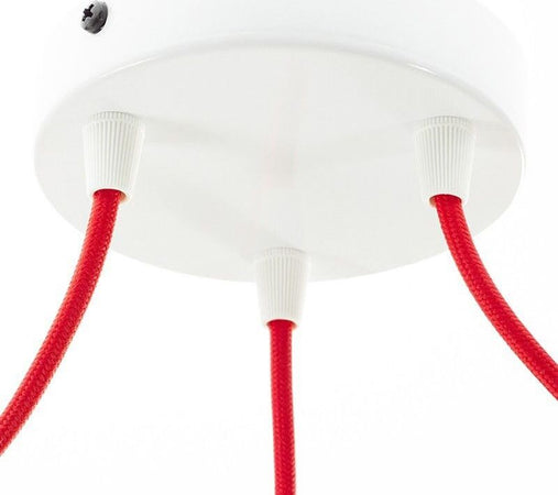 Kit rosone cilindrico in metallo a 3 fori bianco Illuminazione/Illuminazione per interni/Lampadari lampade a sospensione e plafoniere/Componenti per lampadari/Rosoni per lampadari Led Mall Home - Napoli, Commerciovirtuoso.it