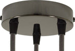Kit rosone cilindrico in metallo a 3 fori nero perla Illuminazione/Illuminazione per interni/Lampadari lampade a sospensione e plafoniere/Componenti per lampadari/Rosoni per lampadari Led Mall Home - Napoli, Commerciovirtuoso.it
