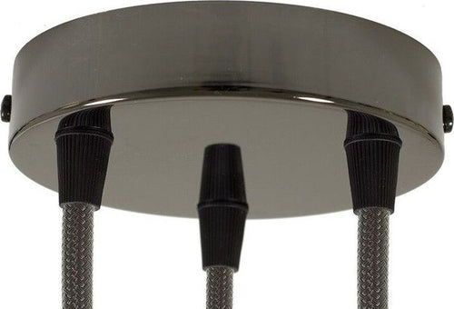 Kit rosone cilindrico in metallo a 3 fori nero perla Illuminazione/Illuminazione per interni/Lampadari lampade a sospensione e plafoniere/Componenti per lampadari/Rosoni per lampadari Led Mall Home - Napoli, Commerciovirtuoso.it