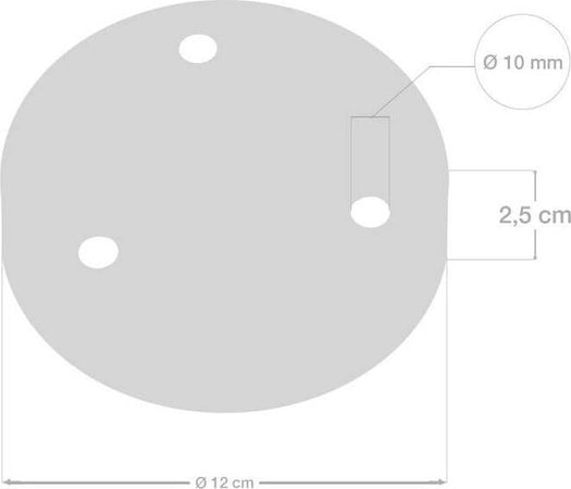 Kit rosone cilindrico in metallo a 3 fori nero perla Illuminazione/Illuminazione per interni/Lampadari lampade a sospensione e plafoniere/Componenti per lampadari/Rosoni per lampadari Led Mall Home - Napoli, Commerciovirtuoso.it