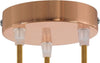 Kit rosone cilindrico in metallo a 3 fori ramato Illuminazione/Illuminazione per interni/Lampadari lampade a sospensione e plafoniere/Componenti per lampadari/Rosoni per lampadari Led Mall Home - Napoli, Commerciovirtuoso.it