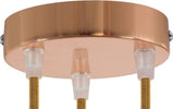 Kit rosone cilindrico in metallo a 3 fori ramato Illuminazione/Illuminazione per interni/Lampadari lampade a sospensione e plafoniere/Componenti per lampadari/Rosoni per lampadari Led Mall Home - Napoli, Commerciovirtuoso.it