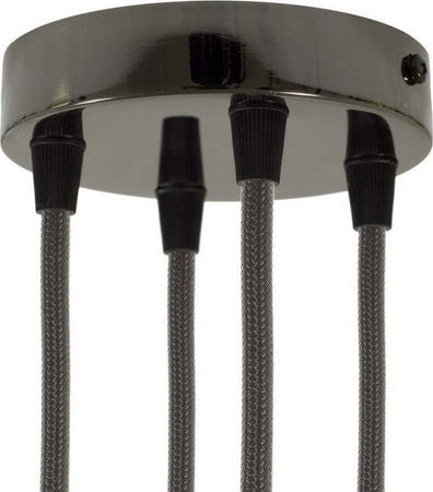 Kit rosone cilindrico in metallo a 4 fori nero perla Illuminazione/Illuminazione per interni/Lampadari lampade a sospensione e plafoniere/Componenti per lampadari/Rosoni per lampadari Led Mall Home - Napoli, Commerciovirtuoso.it
