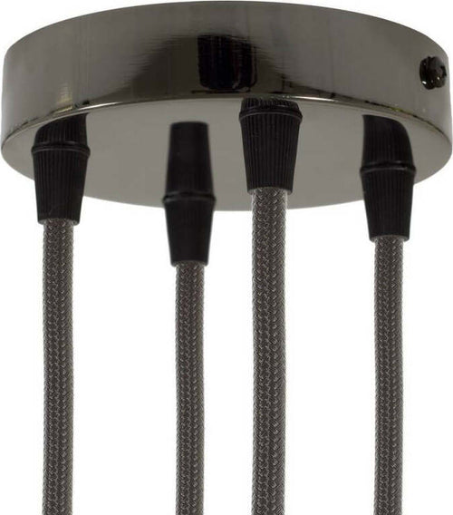 Kit rosone cilindrico in metallo a 4 fori nero perla Illuminazione/Illuminazione per interni/Lampadari lampade a sospensione e plafoniere/Componenti per lampadari/Rosoni per lampadari Led Mall Home - Napoli, Commerciovirtuoso.it