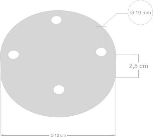Kit rosone cilindrico in metallo a 4 fori nero perla Illuminazione/Illuminazione per interni/Lampadari lampade a sospensione e plafoniere/Componenti per lampadari/Rosoni per lampadari Led Mall Home - Napoli, Commerciovirtuoso.it