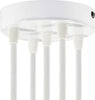 Kit rosone cilindrico in metallo a 5 fori bianco Illuminazione/Illuminazione per interni/Lampadari lampade a sospensione e plafoniere/Componenti per lampadari/Rosoni per lampadari Led Mall Home - Napoli, Commerciovirtuoso.it