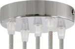 Kit rosone cilindrico in metallo a 5 fori cromo Illuminazione/Illuminazione per interni/Lampadari lampade a sospensione e plafoniere/Componenti per lampadari/Rosoni per lampadari Led Mall Home - Napoli, Commerciovirtuoso.it