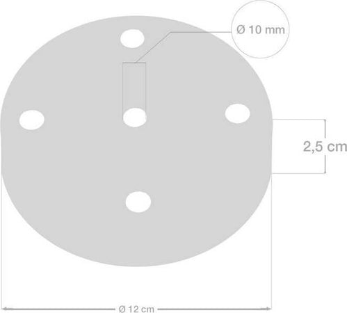 Kit rosone cilindrico in metallo a 5 fori ramato Illuminazione/Illuminazione per interni/Lampadari lampade a sospensione e plafoniere/Componenti per lampadari/Rosoni per lampadari Led Mall Home - Napoli, Commerciovirtuoso.it