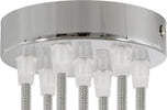 Kit rosone cilindrico in metallo a 7 fori cromo Illuminazione/Illuminazione per interni/Lampadari lampade a sospensione e plafoniere/Componenti per lampadari/Rosoni per lampadari Led Mall Home - Napoli, Commerciovirtuoso.it