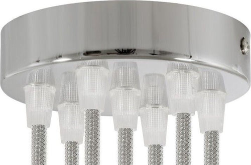 Kit rosone cilindrico in metallo a 7 fori cromo Illuminazione/Illuminazione per interni/Lampadari lampade a sospensione e plafoniere/Componenti per lampadari/Rosoni per lampadari Led Mall Home - Napoli, Commerciovirtuoso.it
