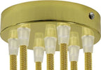 Kit rosone cilindrico in metallo a 7 fori oro Illuminazione/Illuminazione per interni/Lampadari lampade a sospensione e plafoniere/Componenti per lampadari/Rosoni per lampadari Led Mall Home - Napoli, Commerciovirtuoso.it
