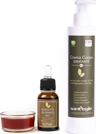 Kit-Rossa-come-un-Peperone,-con-olio-di-iperico-e-crema-corpo-bio