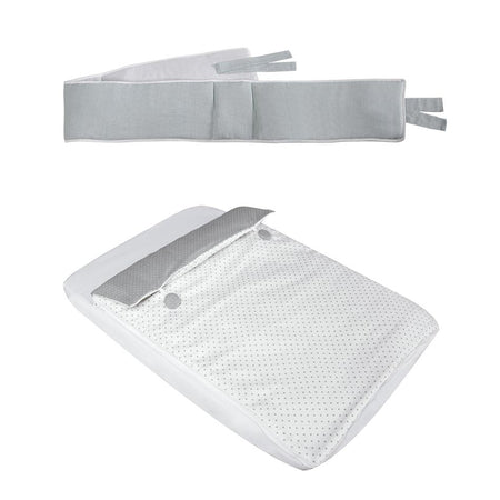 Kit Sacco + Protettore Culla Cocodo Bottoni Grigi Micuna