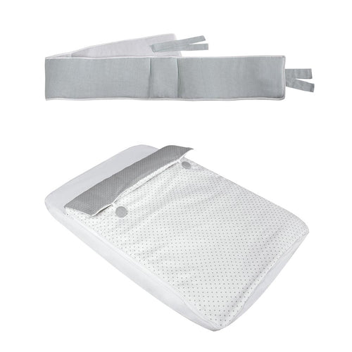 Kit Sacco + Protettore Culla Cocodo Bottoni Grigi Micuna