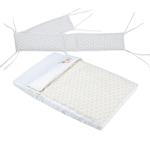 Kit Sacco + Protettore Culla Cocodo Pois Beige Micuna