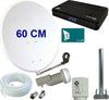 Kit-satellitare-da-60-CM-per-ricezione-canali-Tivùsat-con-decoder-WWIO-UNICO-ed-LNB-Single-con-Sat-Finder-e-Bussola-integrati