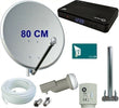 Kit-satellitare-da-80-CM-per-ricezione-canali-Tivùsat-con-decoder-WWIO-UNICO-ed-LNB-Single-con-Sat-Finder-e-Bussola-integrati
