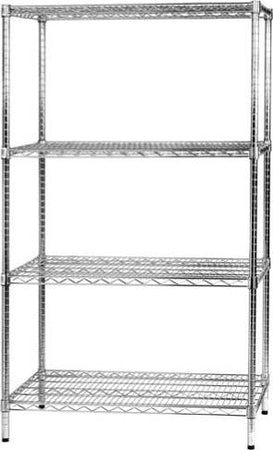 Kit scaffale Archimede - 4 ripiani - acciaio cromato - 60x90x160 cm - Serena Group Fai da te/Organizzazione casa e magazzini/Scaffalature Eurocartuccia - Pavullo, Commerciovirtuoso.it