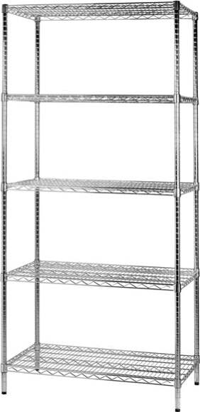 Kit scaffale Archimede - 5 ripiani - acciaio cromato - 60x90x200 cm - Serena Group Fai da te/Organizzazione casa e magazzini/Scaffalature Eurocartuccia - Pavullo, Commerciovirtuoso.it