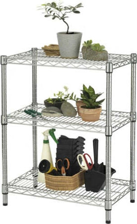 Kit scaffale Archimede Outdoor - 3 ripiani - acciaio zincato - 36x60x75 cm - cromato - Serena Group Fai da te/Organizzazione casa e magazzini/Scaffalature Eurocartuccia - Pavullo, Commerciovirtuoso.it