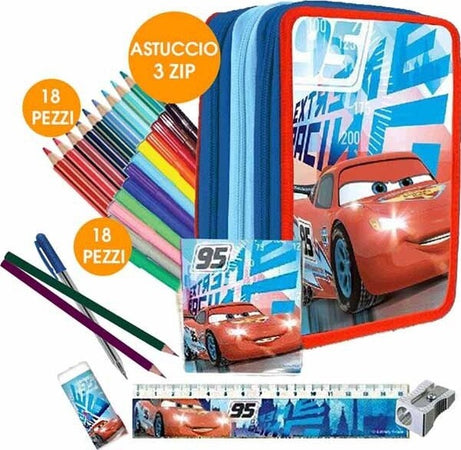 Kit Scuola School Pack Zaino Estensibile + Astuccio 3 Zip Disney Cars Cancelleria e prodotti per ufficio/Scuola e materiale didattico/Materiale scolastico/Cartelle e zaini per la scuola/Zainetti per bambini Trade Shop italia - Napoli, Commerciovirtuoso.it
