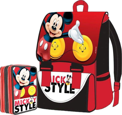 KIT SCUOLA SCHOOL PACK ZAINO ESTENSIBILE + ASTUCCIO 3 ZIP DISNEY MICKEY MOUSE Cancelleria e prodotti per ufficio/Scuola e materiale didattico/Materiale scolastico/Cartelle e zaini per la scuola/Zainetti per bambini Trade Shop italia - Napoli, Commerciovirtuoso.it