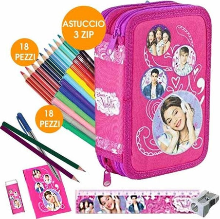 Kit Scuola School Pack Zaino Estensibile + Astuccio 3 Zip Disney Violetta Cancelleria e prodotti per ufficio/Scuola e materiale didattico/Materiale scolastico/Cartelle e zaini per la scuola/Zainetti per bambini Trade Shop italia - Napoli, Commerciovirtuoso.it