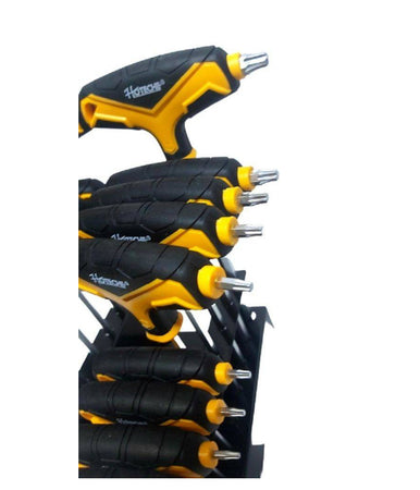 Kit Serie 18 Chiavi A Brugola Esagonali Con Testa Sferica Torx Cromo Vanadio