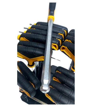 Kit Serie 18 Chiavi A Brugola Esagonali Con Testa Sferica Torx Cromo Vanadio