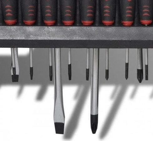 KIT SET 18 CACCIAVITI CACCIAVITE CON SUPPORTO A PARETE FISSI CROCE CRV SDY120006 Fai da te/Utensili elettrici e a mano/Utensili a mano/Cacciaviti/Set cacciaviti Trade Shop italia - Napoli, Commerciovirtuoso.it