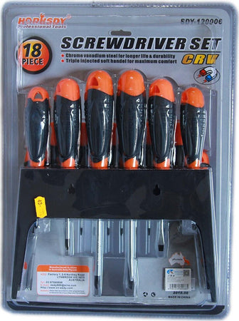 KIT SET 18 CACCIAVITI CACCIAVITE CON SUPPORTO A PARETE FISSI CROCE CRV SDY120006 Fai da te/Utensili elettrici e a mano/Utensili a mano/Cacciaviti/Set cacciaviti Trade Shop italia - Napoli, Commerciovirtuoso.it