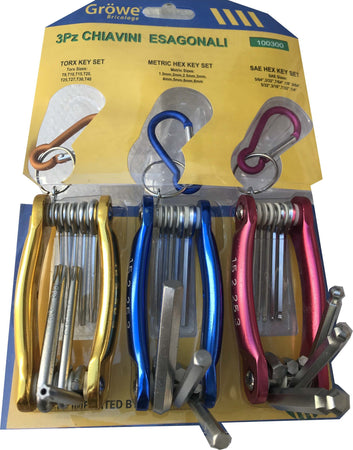 KIT SET 24 PEZZI CHIAVINI PIEGHEVOLI TORX FORATI ESAGONALI SFERICI BALL POINT Fai da te/Utensili elettrici e a mano/Utensili a mano/Chiavi e chiavi inglesi/Chiavi esagonali Trade Shop italia - Napoli, Commerciovirtuoso.it