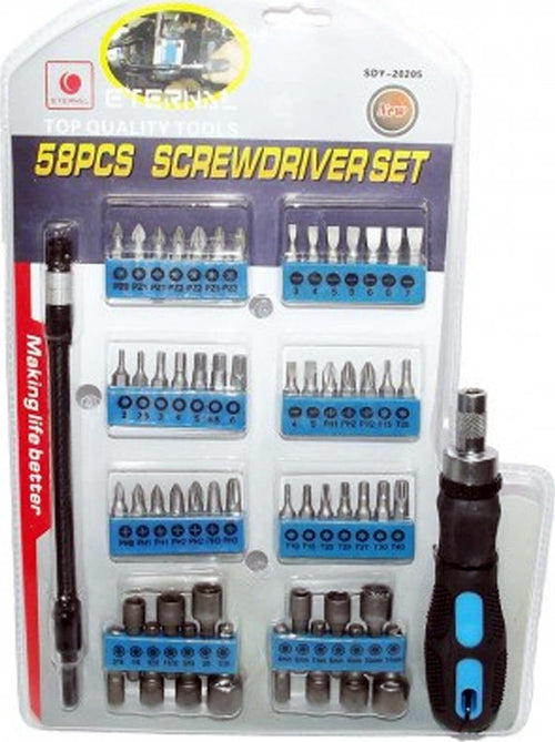 KIT SET 58 PEZZI TORX CACCIAVITI PUNTE INSERTI BUSSOLA PH PZ INTERCAMBIABILI Fai da te/Utensili elettrici e a mano/Utensili a mano/Cacciaviti/Set cacciaviti Trade Shop italia - Napoli, Commerciovirtuoso.it