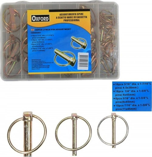Kit Set Assortimento 50 Spine Coppiglie A Scatto Fermi Coppiglie Perni Spinotti Fai da te/Ferramenta/Chiodi viti ed elementi di fissaggio/Perni/Copiglie Trade Shop italia - Napoli, Commerciovirtuoso.it