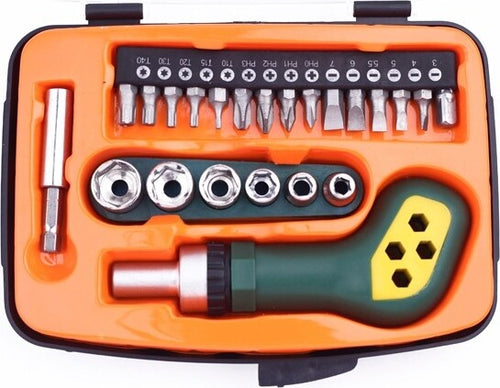 KIT SET CACCIAVITI MULTIFUNZIONE 23 PEZZI ASSORTITI CACCIAVITE + BUSSOLE Fai da te/Utensili elettrici e a mano/Utensili a mano/Cacciaviti/Set cacciaviti Trade Shop italia - Napoli, Commerciovirtuoso.it