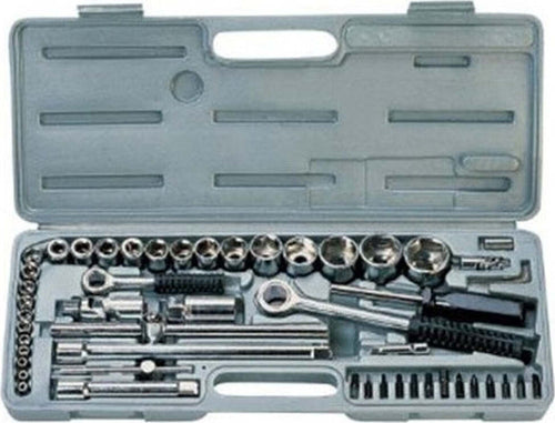 KIT SET CHIAVI A BUSSOLA CON CRICCHETTO 52 PEZZI CHROME VANADIUM PROFESSIONALE Fai da te/Utensili elettrici e a mano/Utensili a mano/Bussole e set di bussole/Corredi di bussole/Standard Trade Shop italia - Napoli, Commerciovirtuoso.it