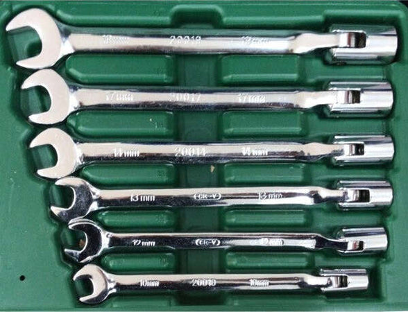 Kit Set Chiavi Combinate Poligonali Fisse E A Bussola Con Snodo 6 Pezzi Da 10-19 Fai da te/Utensili elettrici e a mano/Utensili a mano/Chiavi e chiavi inglesi/Chiavi combinate Trade Shop italia - Napoli, Commerciovirtuoso.it
