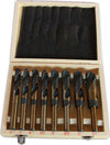 Kit-Set-Da-8-Punte-Per-Trapano-Per-Forare-Ferro-Frese-Fresa-Cofanetto-In-Legno