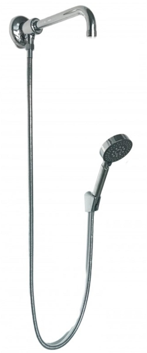 Kit set doccia con deviatore a pressione con doccetta multigetto e braccio 30 cm