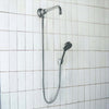 Kit set doccia con deviatore a pressione con doccetta multigetto e braccio 30 cm