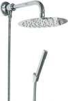Kit set doccia deviatore a pressione con doccetta tonda, soffione 20 cm