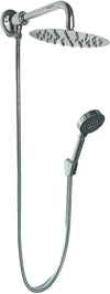 Kit set doccia deviatore con doccetta e soffione e braccio 40 cm