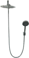 Kit set doccia deviatore con doccetta e soffione e braccio 40 cm