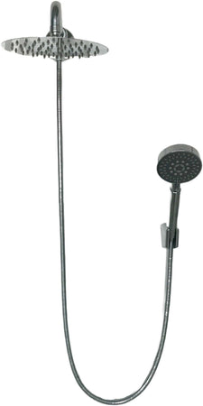 Kit set doccia deviatore con doccetta e soffione e braccio 40 cm