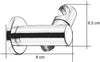 Kit set doccia moderno con supporto in ottone