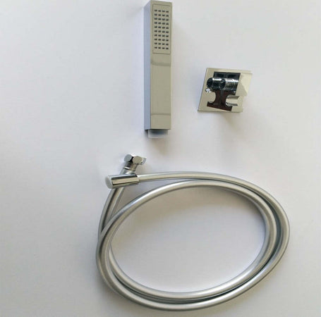 Kit Set Doccia Ottone Cromato Completo Di Supporto Presa Acqua Con Flessibile E Doccetta Rettangolare Fai da te/Attrezzature per cucine e bagni/Attrezzature per bagni/Docce e componenti doccia/Filtri supporti e soffioni doccia/Telefoni doccia Ogomondo - Martina Franca, Commerciovirtuoso.it