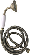 Kit set doccia vintage bronzato doccetta flessibile e supporto