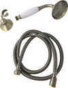 Kit set doccia vintage bronzato doccetta flessibile e supporto